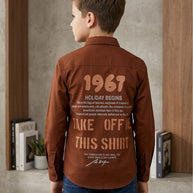 Wholesale Boys Twill Casual Shirt | HMF-2611