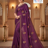 Premium Dyed Matching Saree with Blouse Piece for Premium Ethnic and Traditional Wear | VKM-LOVE GURU