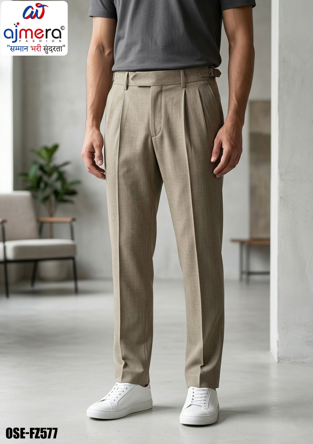 Premium Men's Formal Pant for Office & Business Wear | OSE-FZ577