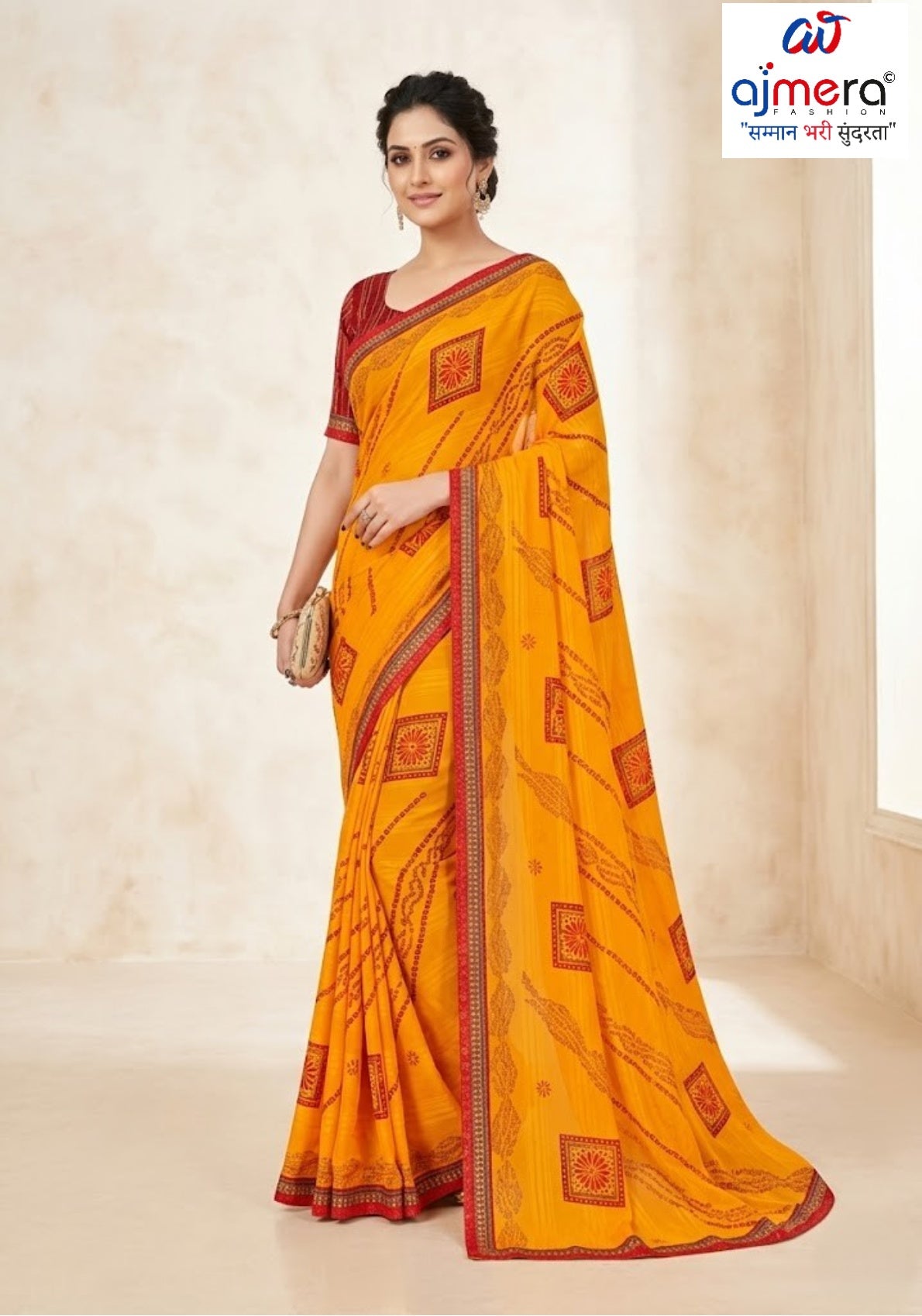 Premium Printed Saree with Matching Blouse Piece for Ethnic Elegance  | CAS-PALKI