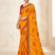 Premium Printed Saree with Matching Blouse Piece for Ethnic Elegance  | CAS-PALKI