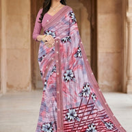 Designer Printed Saree with Blouse Piece for Special Occasions  | CAS-AMRUT DHARA