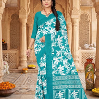 Khadi Print Loose Saree with Blouse for Premium Ethnic and Traditional Wear | GLC-LAPTOP