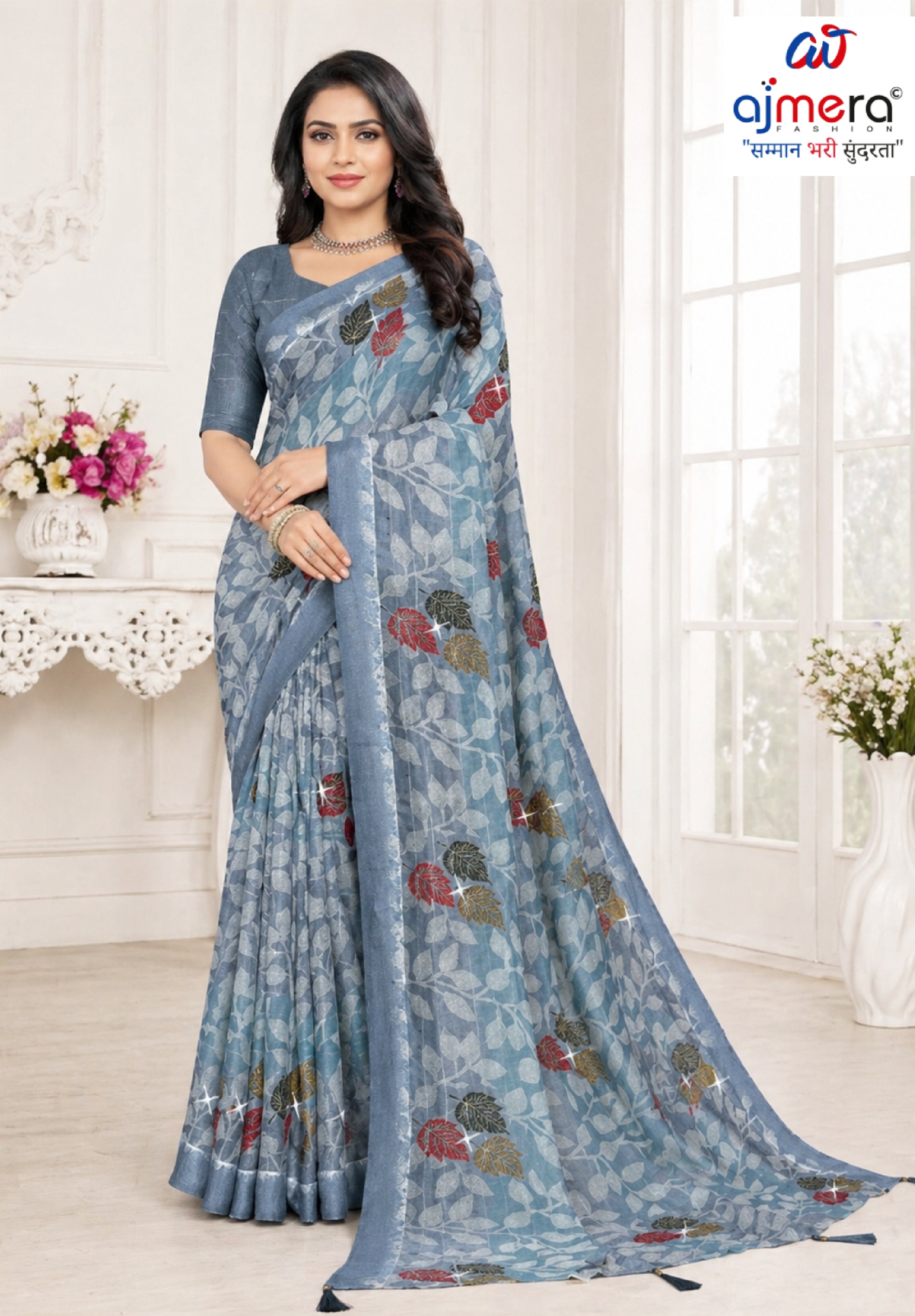 Classic Printed Saree with Blouse Piece for Timeless Traditional Style  | TTS-DHANUSHA