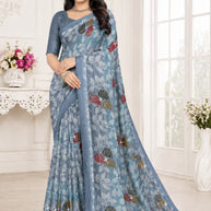 Classic Printed Saree with Blouse Piece for Timeless Traditional Style  | TTS-DHANUSHA