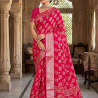 Contemporary Printed Saree with Blouse Piece for Premium Wear | VER-NAZAKAT-42546