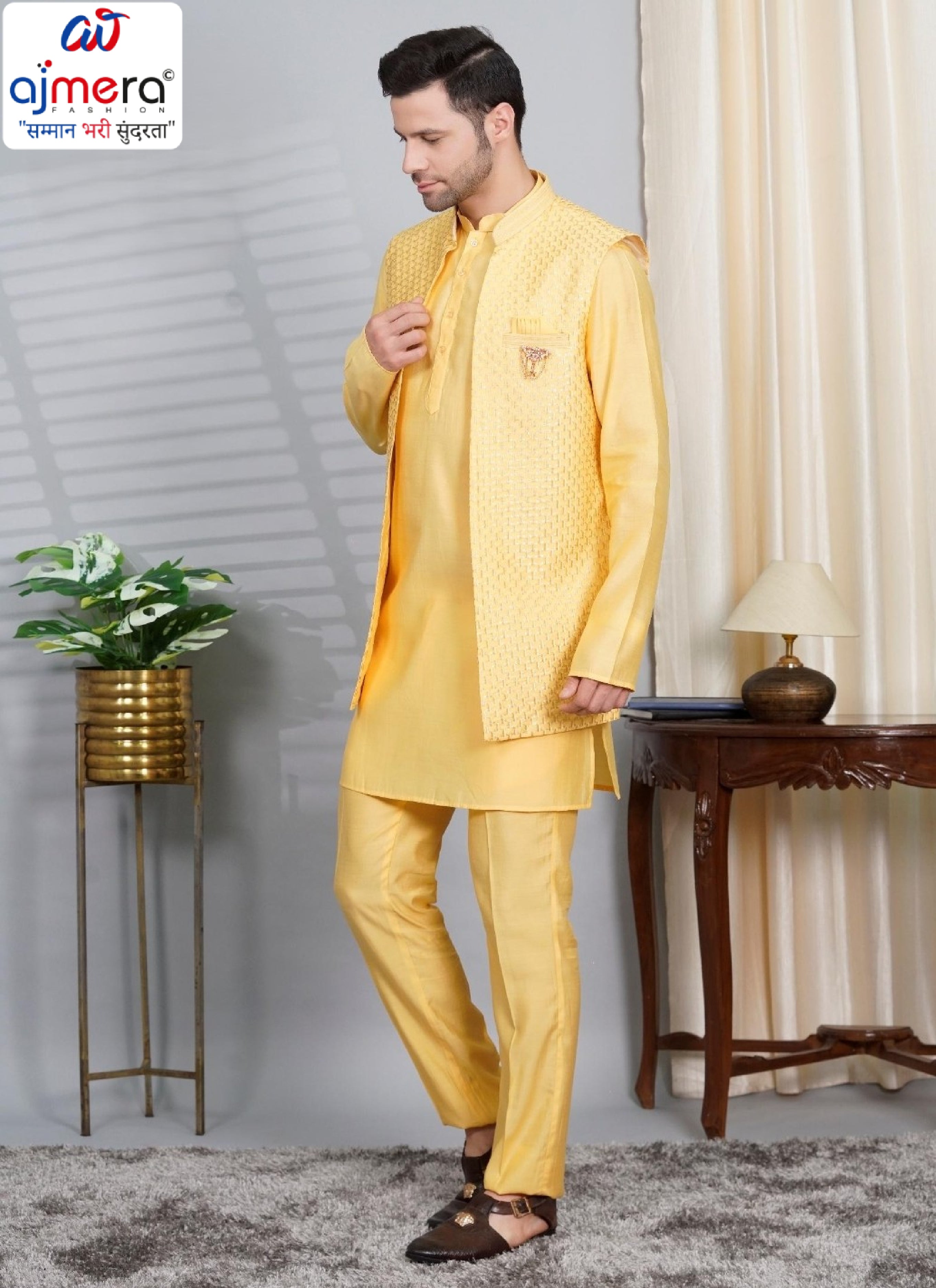 Premium Men's Kurta & Payjama for Wedding & Festive Wear | SNA-MKP12143