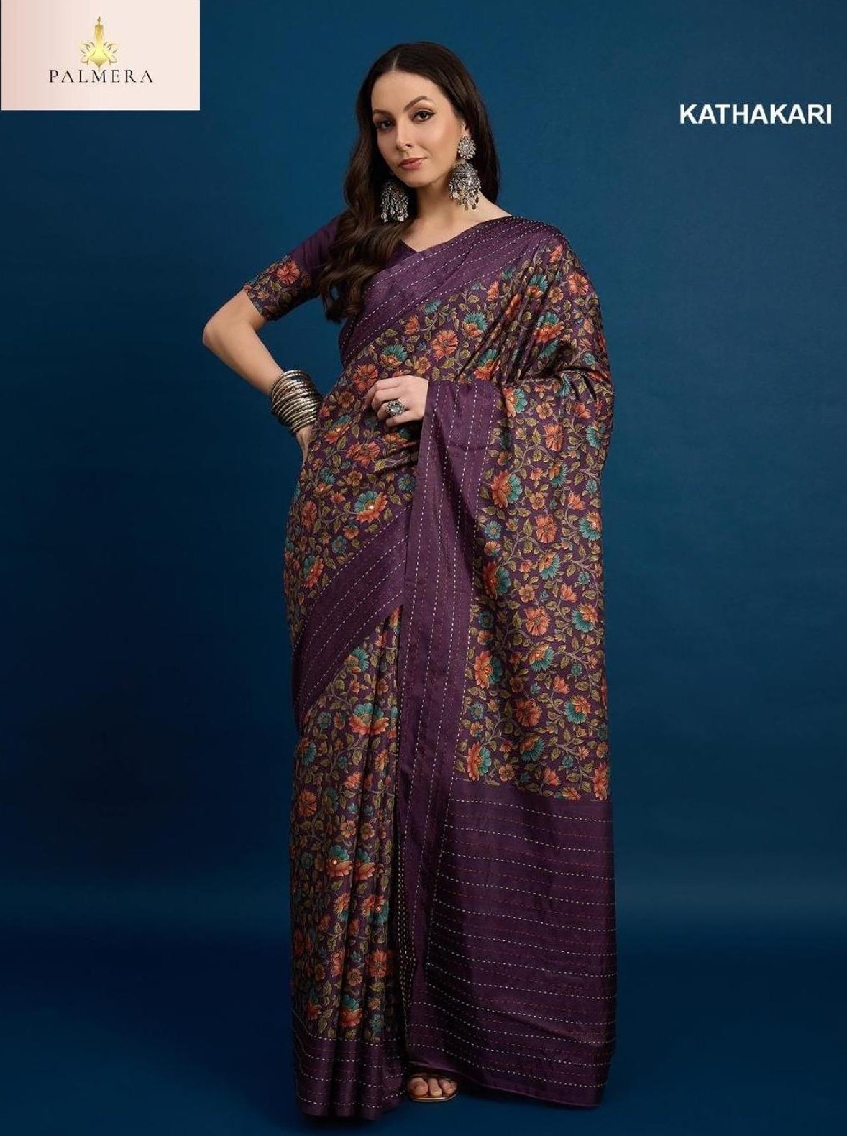 Palmera Saree Wholesaler and Palmera Saree Supplier | ALL-KATHAKARI VOL-02