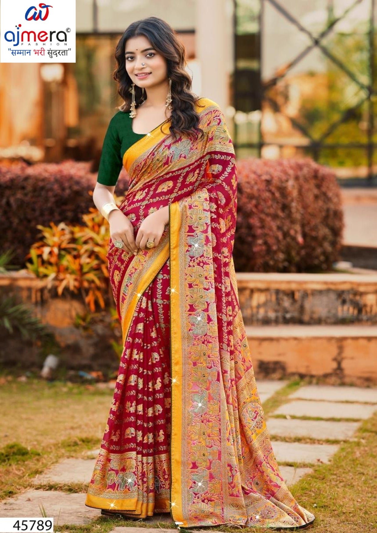 Trendy Printed Saree with Blouse Piece for Women’s Ethnic Wardrobe | VDT-TESLA BRASSO-02