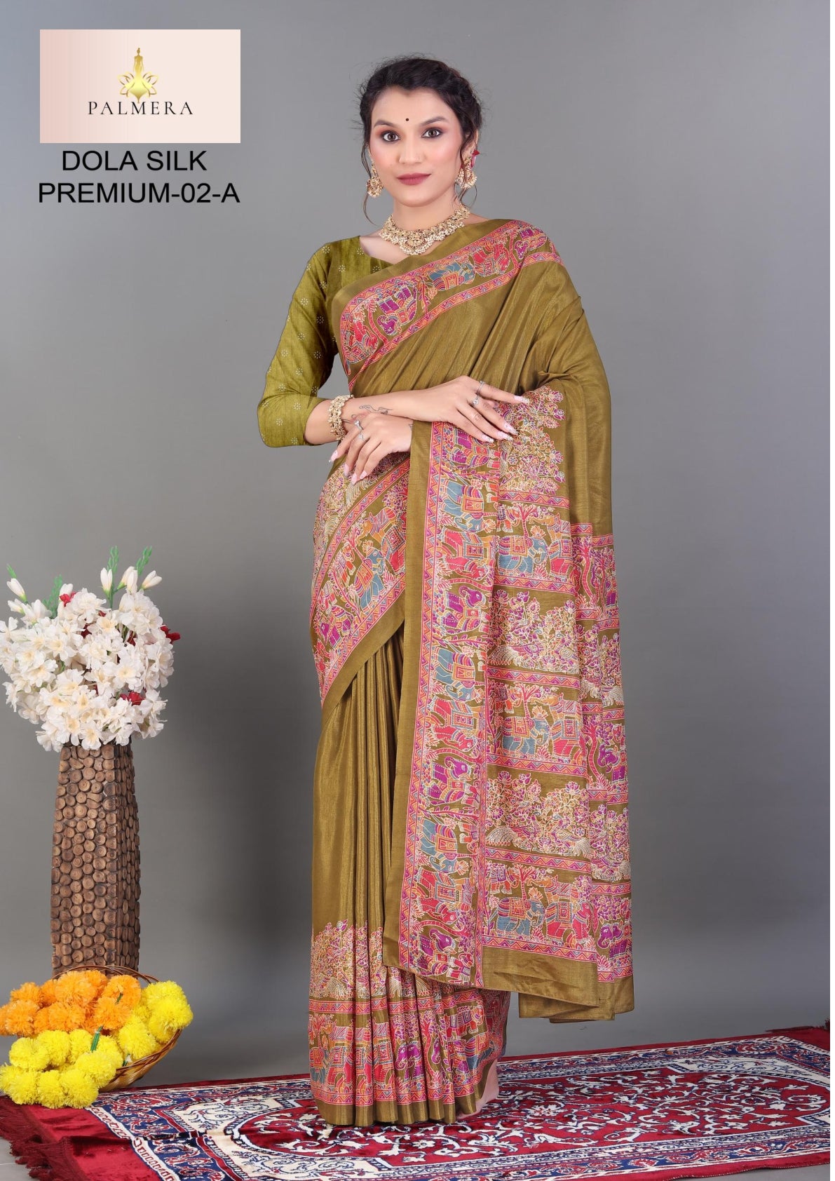 Dola Silk Premium Art Silk Saree with Blouse for Premium Ethnic Wear | ALL-DOLA SILK PREMIUM-02