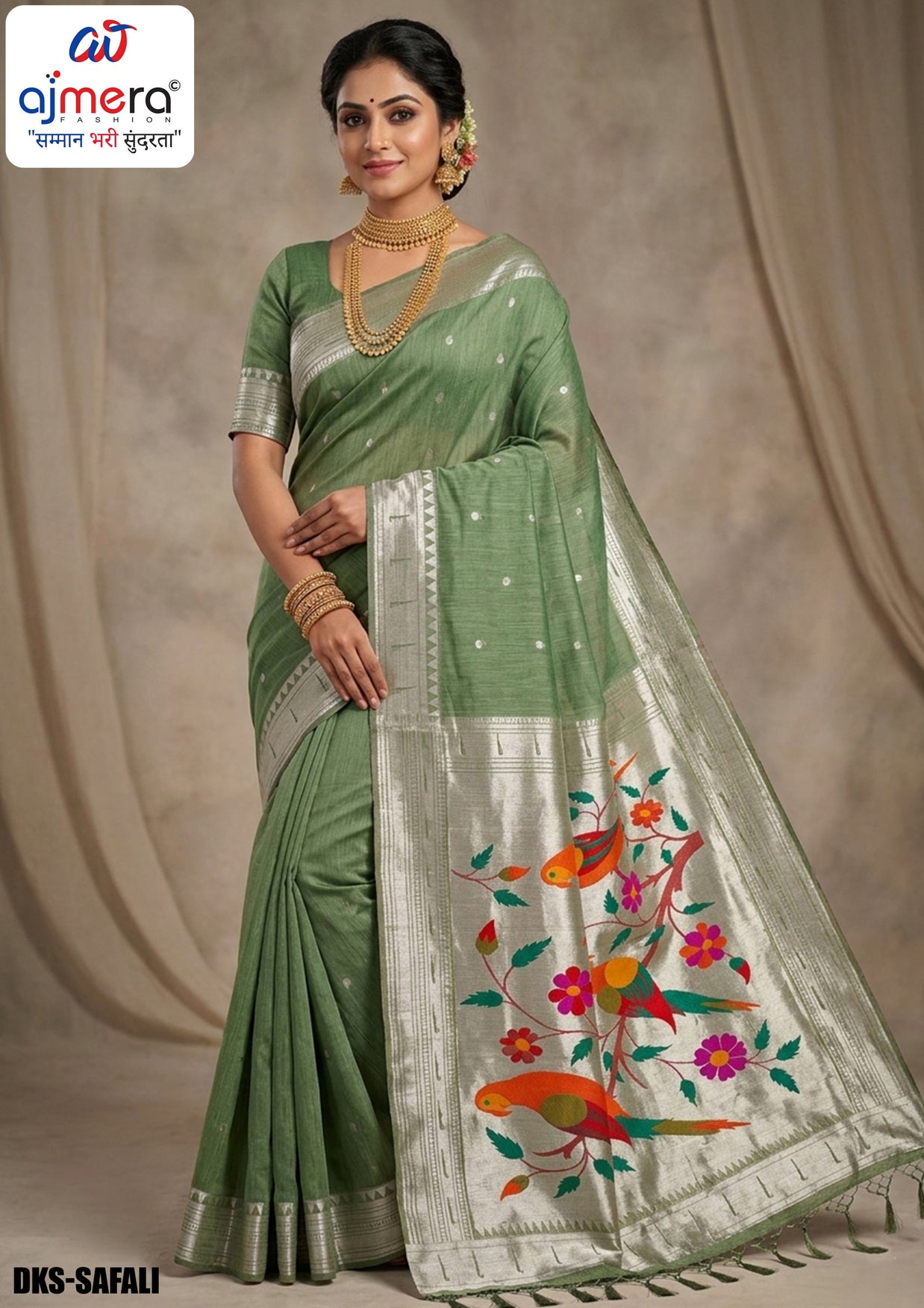 Celebration Rapier Silk Matching Saree With Blouse Piece | DKS-SAFALI