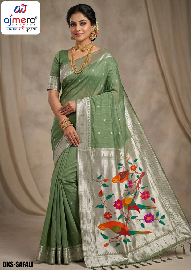 Celebration Rapier Silk Matching Saree With Blouse Piece | DKS-SAFALI