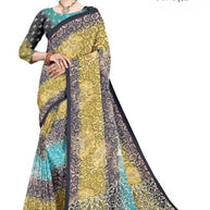 Moss Print Loose Saree with Blouse for Premium Ethnic and Traditional Wear | TD-DHAMAKA