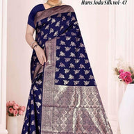 Stylish Jacquard Silk Saree with Blouse Piece for Festive Collection | TUL-HANSJODA SILK VOL-47