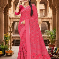 Elegant Printed Saree with Designer Blouse Piece for Festive Wear  | GLC-LAADLI