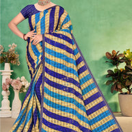 Elegant Printed Saree with Designer Blouse Piece for Festive Wear  | SNR-SHEETAL