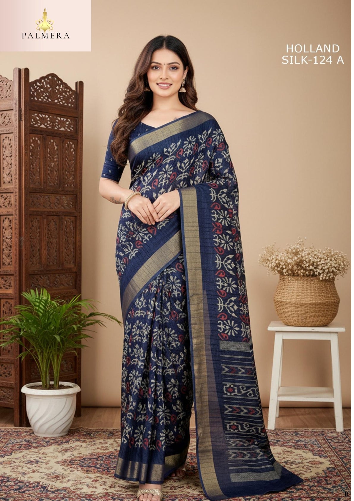 Silk Kota Silk Saree with Blouse for Premium Ethnic and Traditional Wear | ALL-HOLLAND SILK-124
