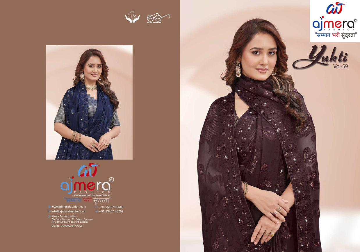 Exclusive Printed Saree with Blouse Piece for Elegant Ethnic Look  | RDD-YUKTI VOL-59