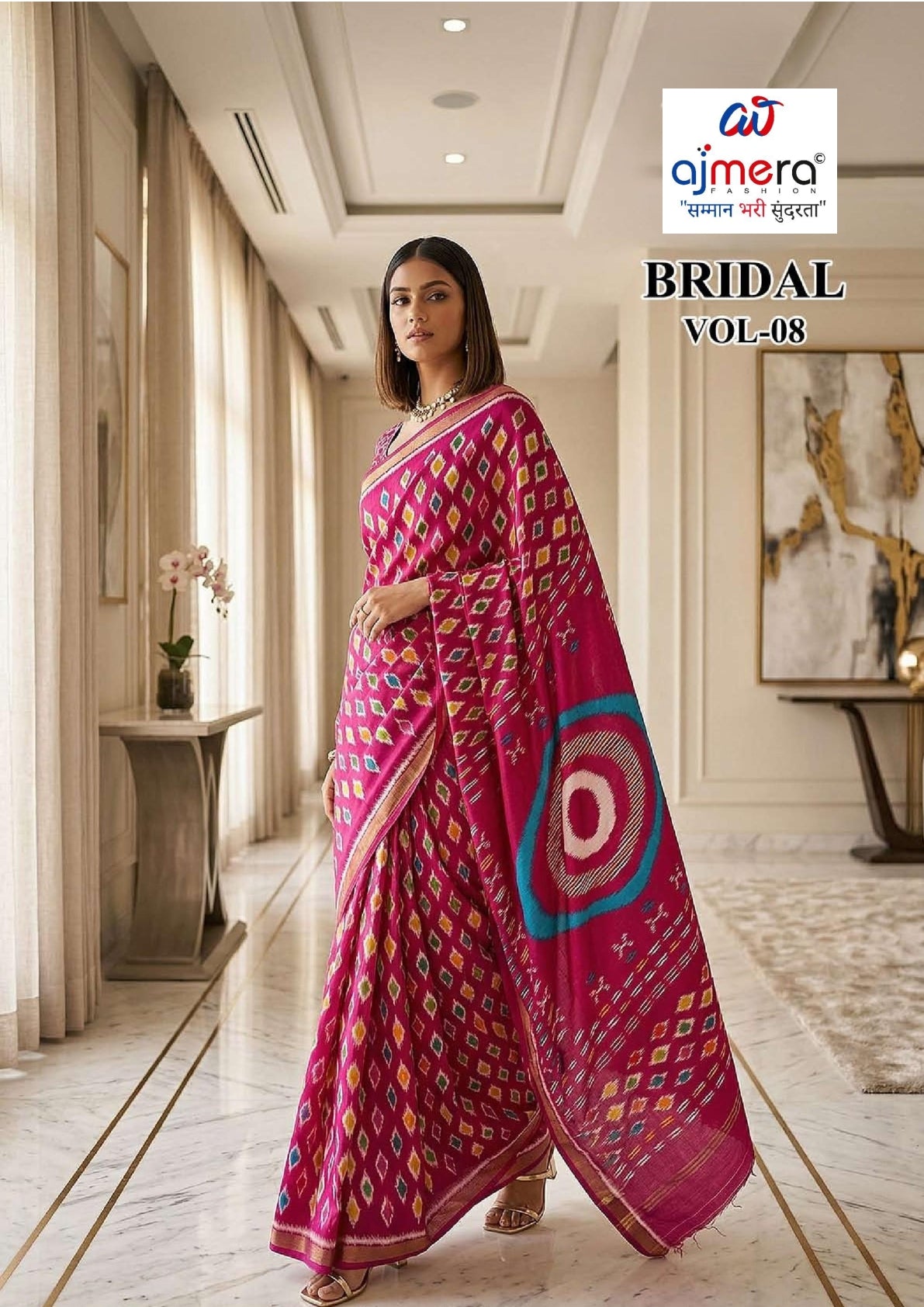 Classic Printed Saree with Blouse Piece for Timeless Traditional Style  | RMF-BRIDAL VOL-8