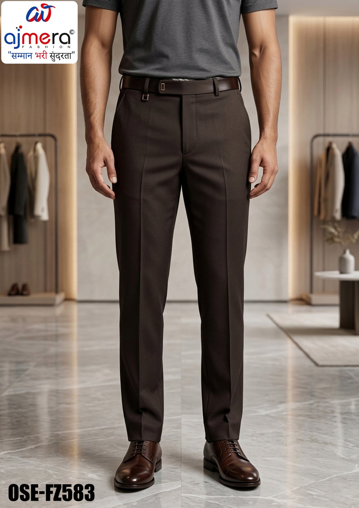 Premium Men's Formal Pant for Office & Business Wear | OSE-FZ583