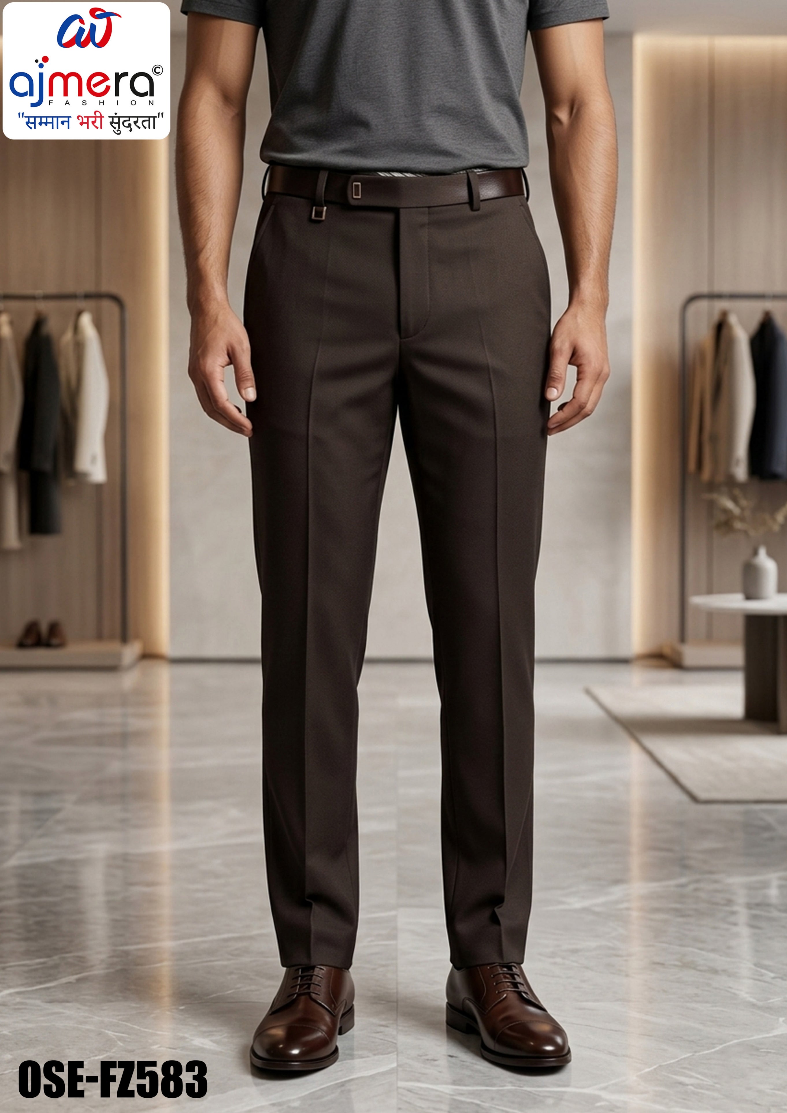 Premium Men's Formal Pant for Office & Business Wear | OSE-FZ583
