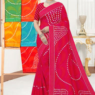 Designer Printed Saree with Blouse Piece for Special Occasions | SSR-DESI CHAMAK
