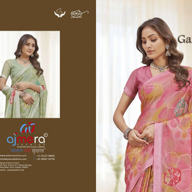 Fashionable Printed Saree with Blouse Piece for Festive Collection  | RDD-GANVITHA VOL-2