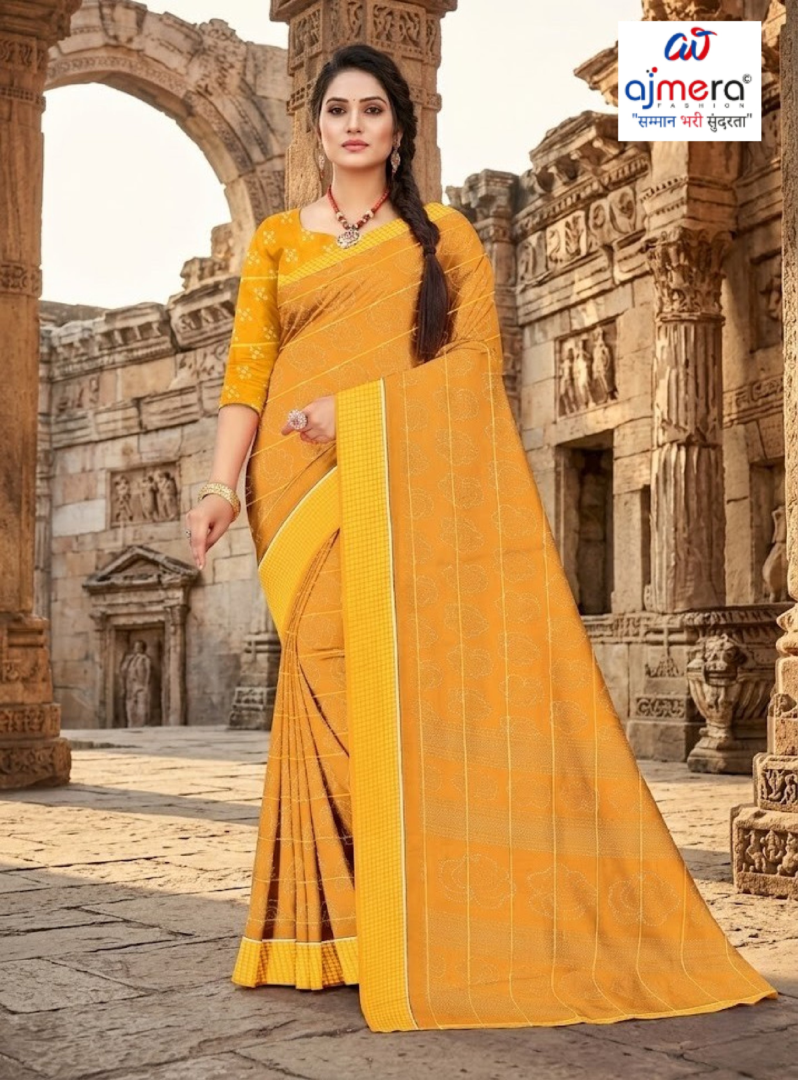 Chic Printed Saree with Blouse Piece for Sophisticated Ethnic Style | GLC-BIJALI