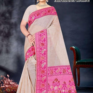 Luxury Jacquard Silk Saree with Blouse Piece for Wedding & Party Wear | TUL-AARADHNA COTTON