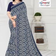 Dyed Matching Saree Exporter with Blouse Piece for Premium Ethnic and Traditional Wear | RRJ-JALPARI