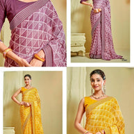 Fashionable Printed Saree with Blouse Piece for Festive Collection | RDD-ATLANTA