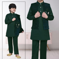 Wholesale Boys Jacquard Modi Koti Set | JDW-7093