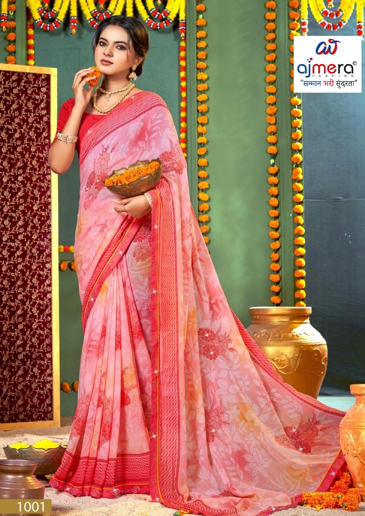 Beautiful Printed Saree with Blouse Piece for Cultural Celebrations  | PRM-RANGBAAZ