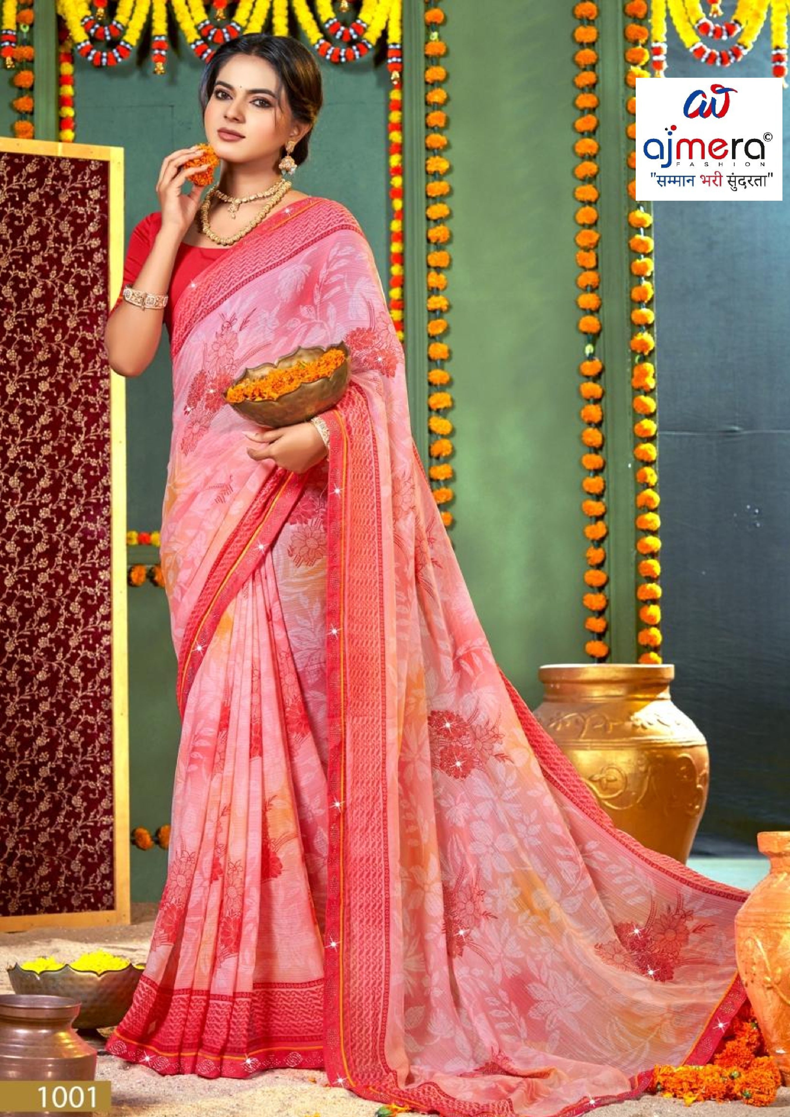 Beautiful Printed Saree with Blouse Piece for Cultural Celebrations  | PRM-RANGBAAZ