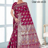 Luxury Jacquard Silk Saree with Blouse Piece for Wedding & Party Wear | TUL-CLEAR SILK VOL-23