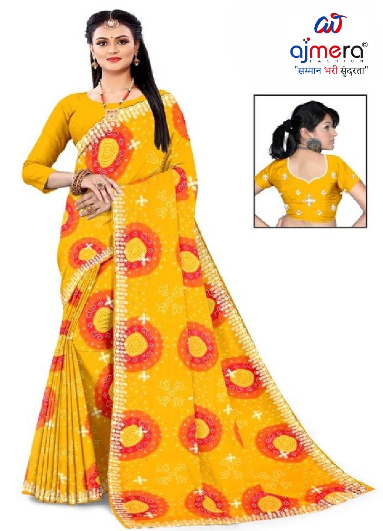 Fashionable Printed Saree with Blouse Piece for Festive Collection  | TD-DEVRANI