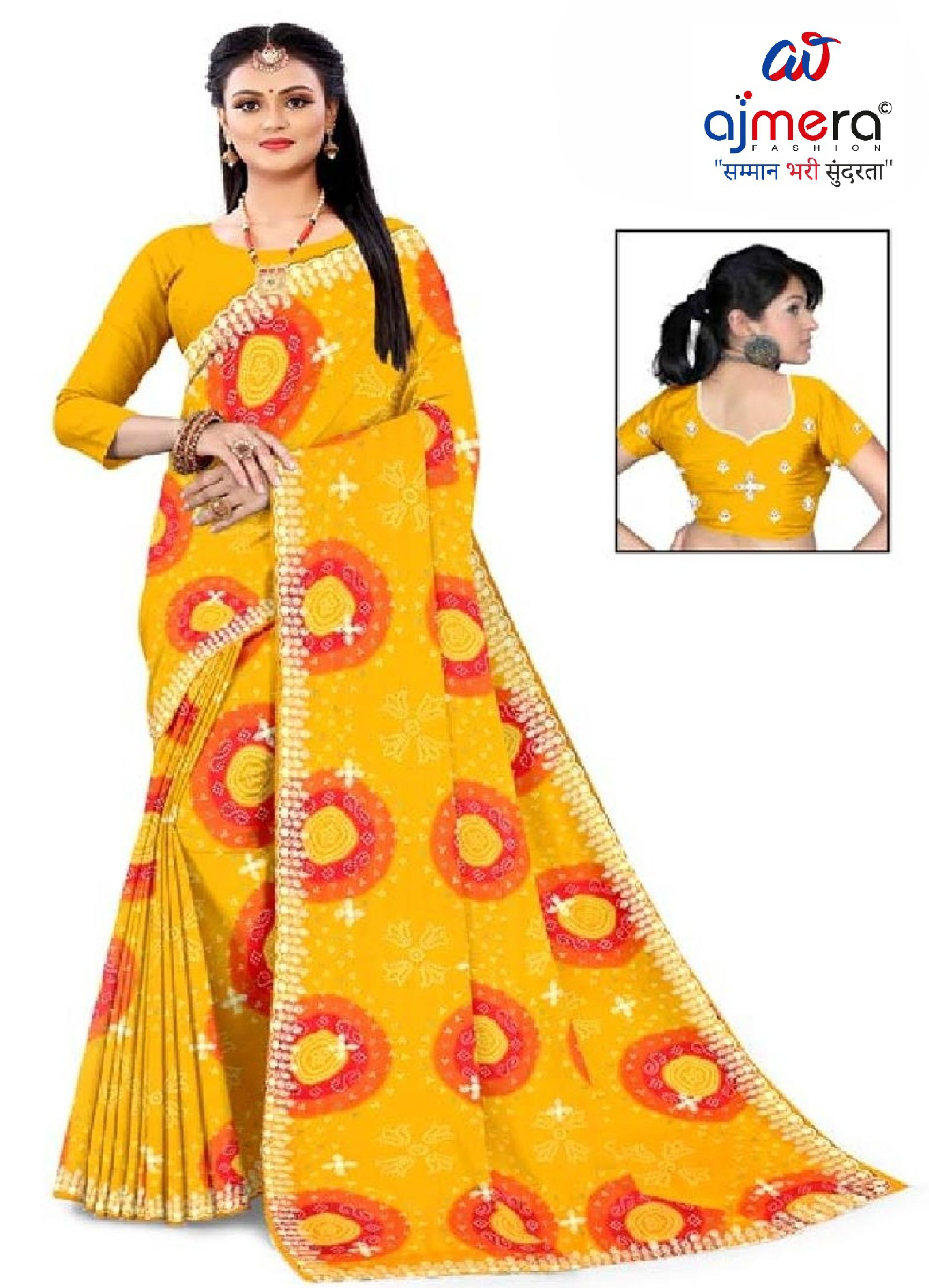 Fashionable Printed Saree with Blouse Piece for Festive Collection  | TD-DEVRANI