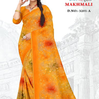 Exclusive Printed Saree with Blouse Piece for Elegant Ethnic Look | GLC-MAKHMALI