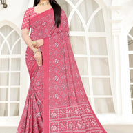 Stylish Printed Saree with Blouse Piece for Traditional Celebrations | PUS-DREAM GIRL-118