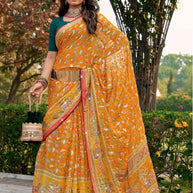Exclusive Printed Saree with Blouse Piece for Elegant Ethnic Look | VDT-ZOYA BRASSO-32