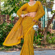 Graceful Printed Saree with Blouse Piece for Modern Ethnic Fashion  | VDT-DISCO-17