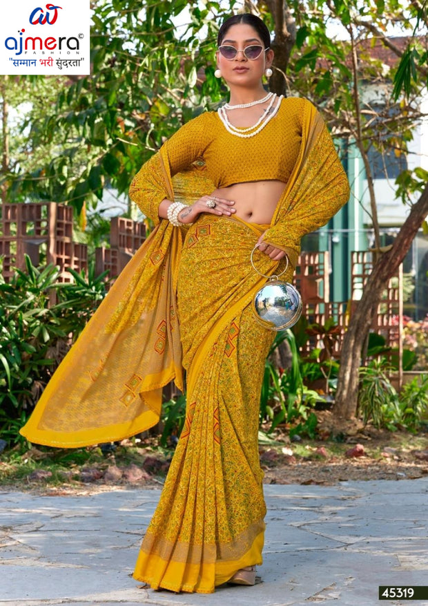 Graceful Printed Saree with Blouse Piece for Modern Ethnic Fashion  | VDT-DISCO-17