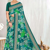 Elegant Printed Saree with Designer Blouse Piece for Festive Wear  | GPT-DHAMAKEDAR-5