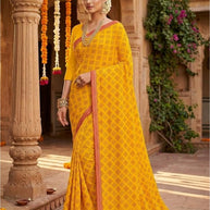 Lycra Dyed Matching Saree Collection without Blouse for Premium Ethnic and Traditional Wear | JP-SAAWARIYA