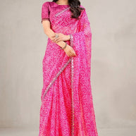 Graceful Printed Saree with Blouse Piece for Modern Ethnic Fashion  | JS-SEEMA