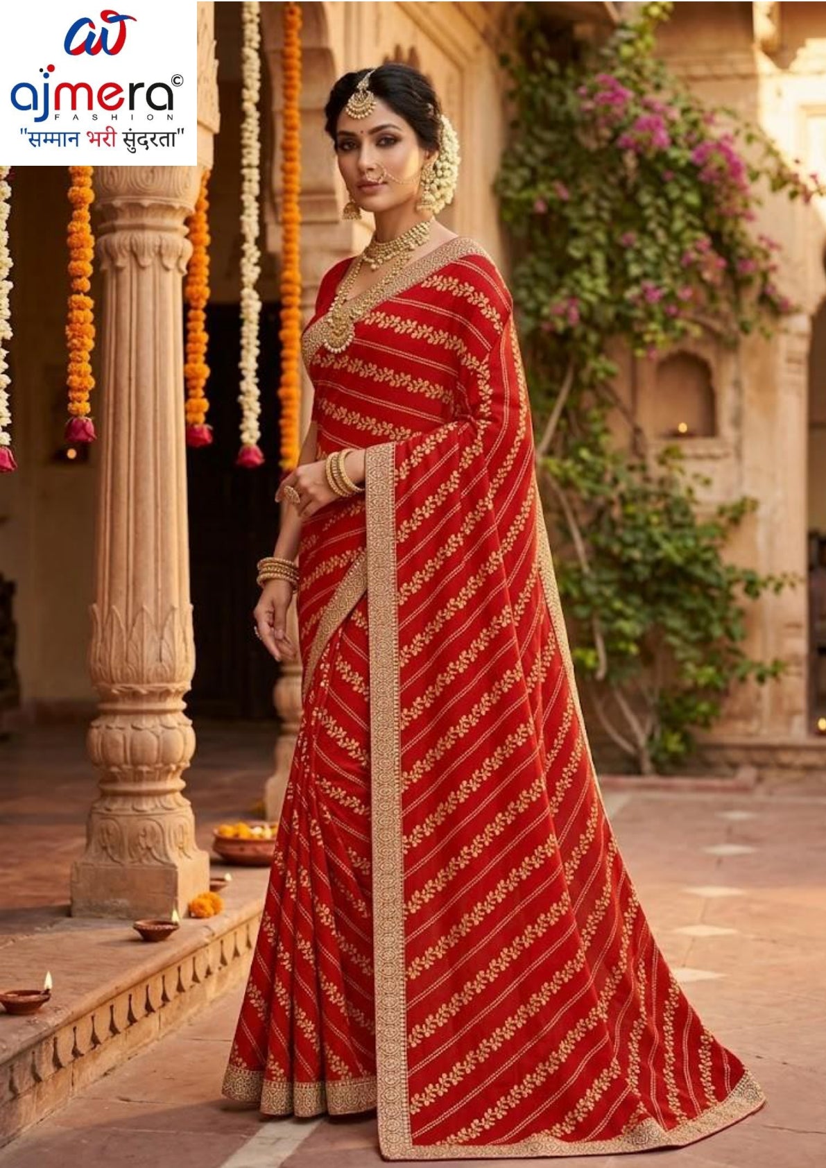 Dyed Matching Saree in Surat without Blouse for Premium Ethnic and Traditional Wear | JP-KITKAT