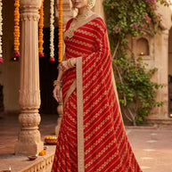 Dyed Matching Saree in Surat without Blouse for Premium Ethnic and Traditional Wear | JP-KITKAT