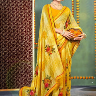 Trendy Printed Saree with Blouse Piece for Women’s Ethnic Wardrobe | PRM-PINK GIRL