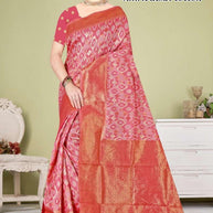 Graceful Jacquard Silk Saree without Blouse for Timeless Ethnic Fashion | TUL-AMRIT UTSAV COTTON