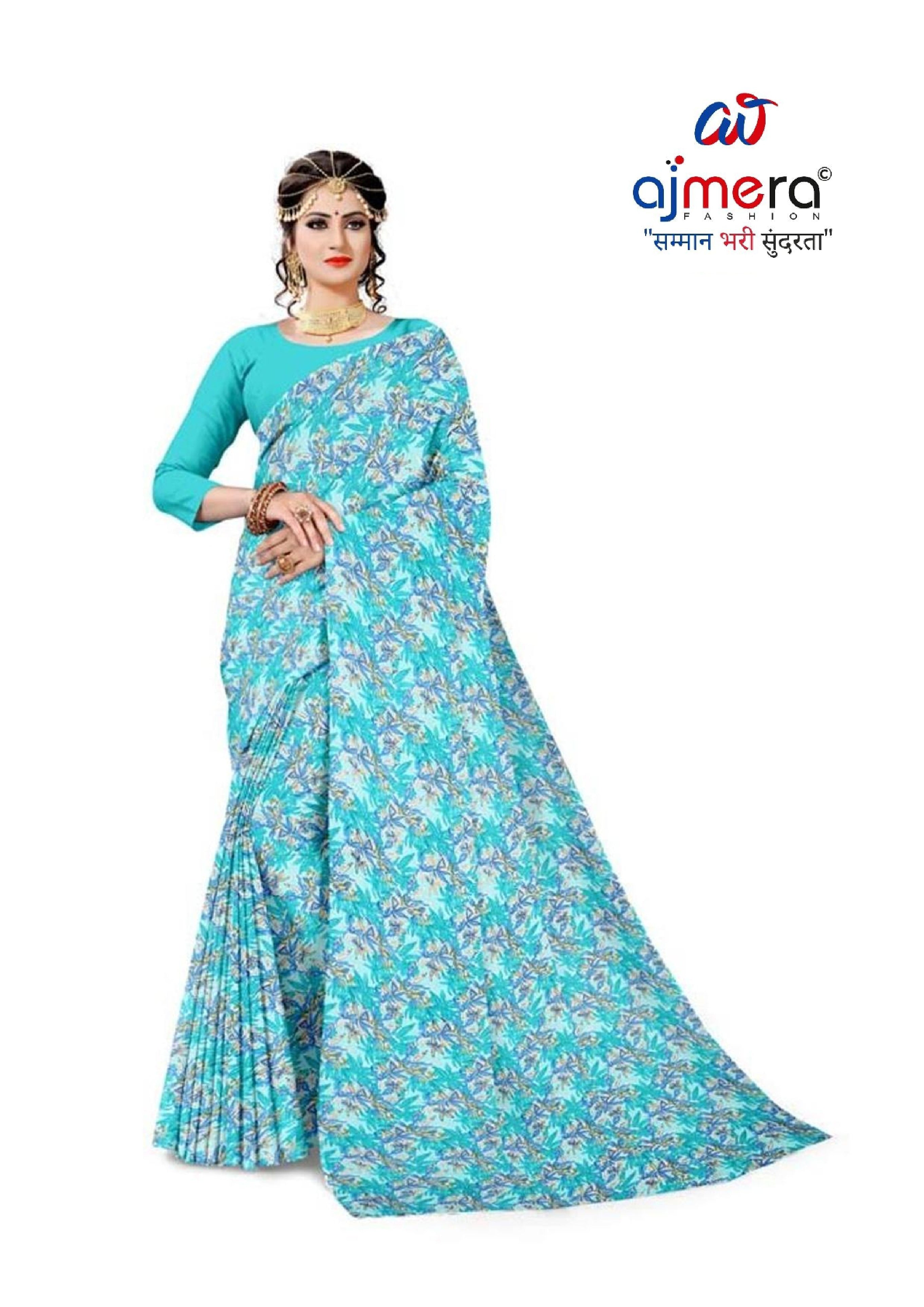 Weightless Print Loose Saree with Blouse for Premium Ethnic and Traditional Wear | TD-NIKE